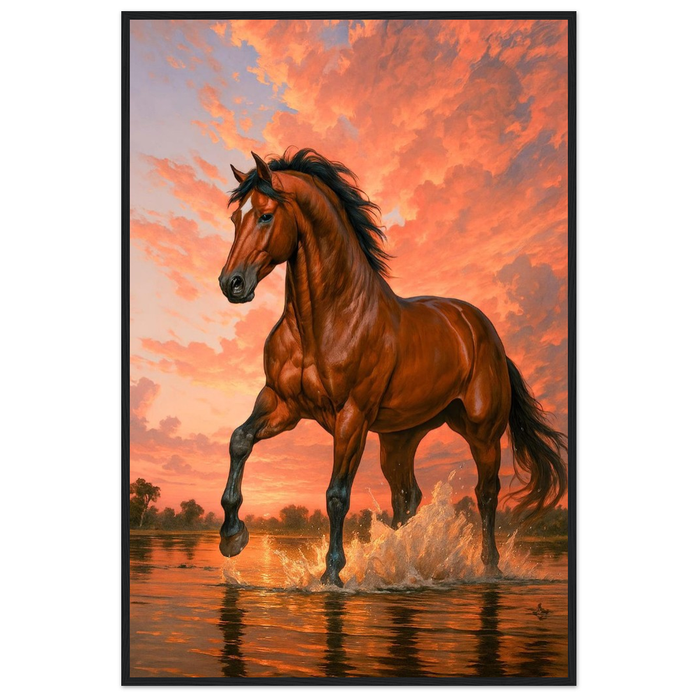 Llama salvaje | Caballo al atardecer